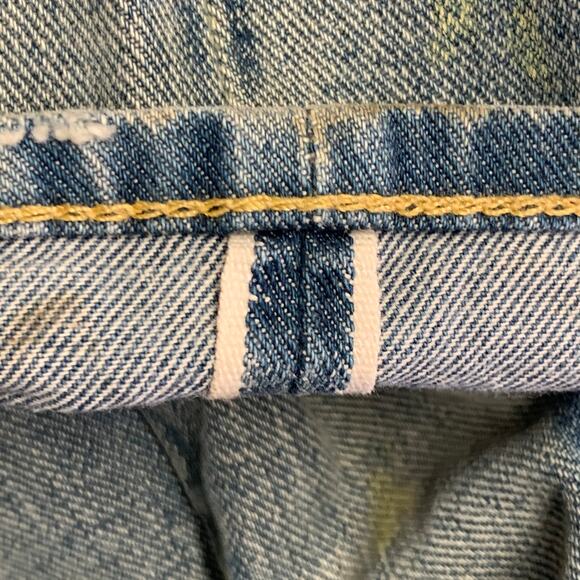RRL by RALPH LAUREN Size 27 Blue Distressed Cotton Blend Skinny Selvedge Jeans - Picture 11 of 11